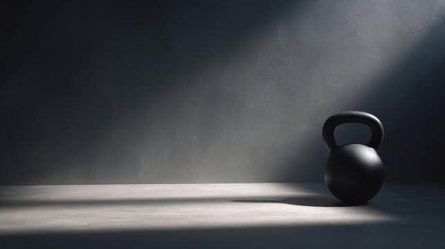 361. fitness gear on clean studio floor, editorial style, dramatic key light, clean background for typography, generic props only