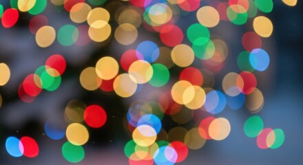 Colorful Out of Focus Lights Background Display