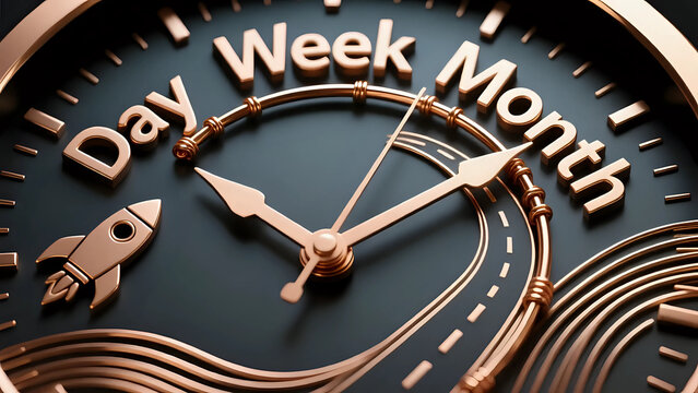 Work process step wise old clock face