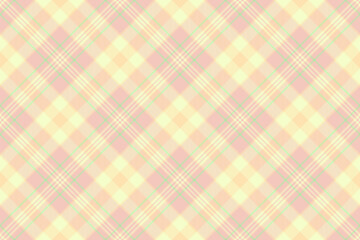 Pastel vector plaid background, fuzzy texture fabric tartan. Other check pattern seamless textile in light and moccasin colors.