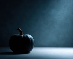 236. Halloween pumpkin silhouette with moody lighting, advertising mood, controlled studio lighting, minimal composition, ideal for online ads