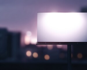 330. blank billboard in urban setting at dusk, advertising mood, soft diffused glow, minimal composition, ideal for commercial use