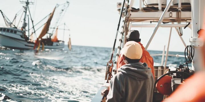 Fishing industry, people, at sea, large scale fishing, overfishing