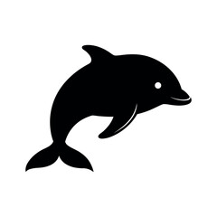 Obraz premium Beluga Whale Black Silhouette Line Art Vector Illustration