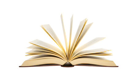 Open book shows paper texture in studio lighting for education posters or product photography.