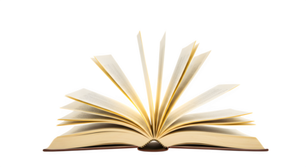 Open book shows paper texture in studio lighting for education posters or product photography.