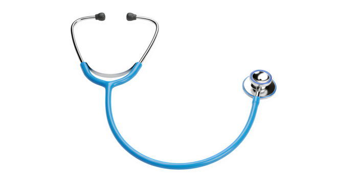 Blue Stethoscope on Black is ideal for Medical presentations, clinic branding, healthcare posters, and telemedicine promotions.