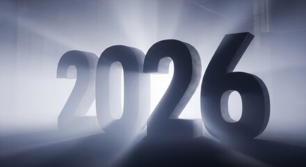 Bright Future Year Twenty Twenty Six Illuminated Vision