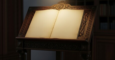 Inspiring Manuscript: Craft Your Story on this Elegant Antique Stand for Writers, Authors, and Creative Projects. Timeless Design for Content Creation.