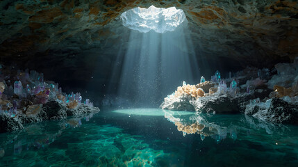 Obraz premium Crystal Cave Lightfall