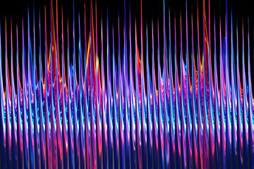 Energetic abstract pattern with sharp, jagged vertical lines, glass gradient, neon vertical stripes