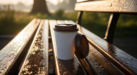 Relaxing Coffee Break: Peaceful Moment to Unwind and Reflect. Perfect for Wellness, Lifestyle and Mindfulness Campaigns.