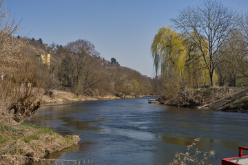 Fähre am Blütengrund in Naumburg, Sachsen Anhalt, Deutschland