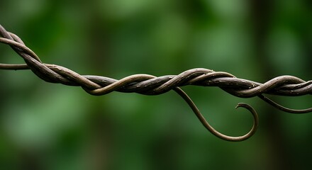 Intertwined Vine Tendrils A Natural Twisted Plant Detail