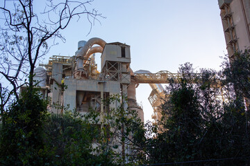 Large Cement Factory in Industrial Zone