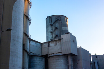 Industrial Zone with Cement Production Buildings