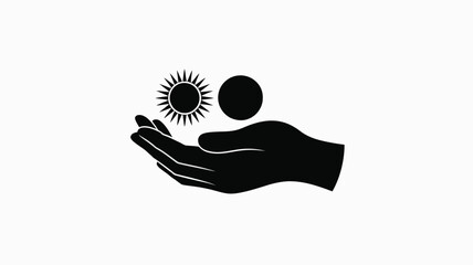 Offering hope and possibility with a helping hand and bright future ahead, ideal for conveying support, charity, and positive growth concepts