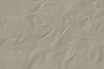 Textured Crumpled Fabric in Soft Beige Tones with Subtle Geometric Shapes and Depth