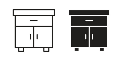 Cabinet icon concept vector illustration. logotype icon designs