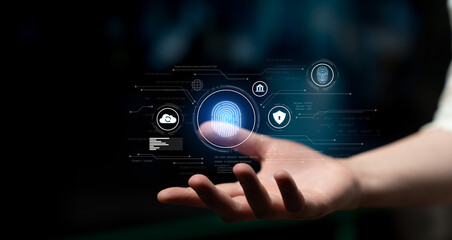 Biometric identity system using fingerprint and facial recognition to secure cloud access, protect...