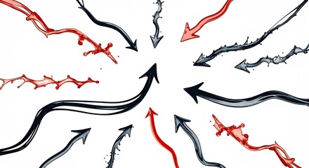 Abstract Ink Arrows Embodying Fluid Motion and Dynamic Creative Flow..jpeg