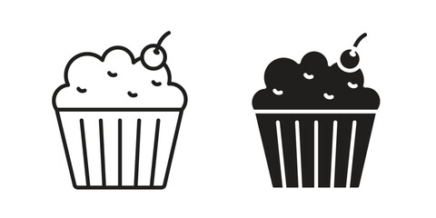 Cupcake icon concept vector illustration. logotype icon designs