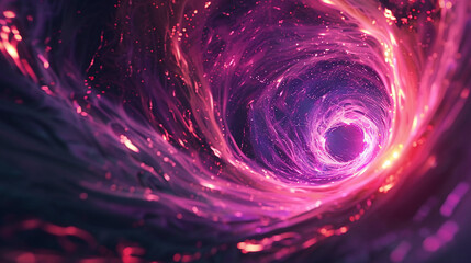 Obraz premium Futuristic Plasma Vortex Tunnel