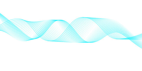 Abstract blue wave background illustration design with curving lines and digital flow pattern template for technology and business backdrop