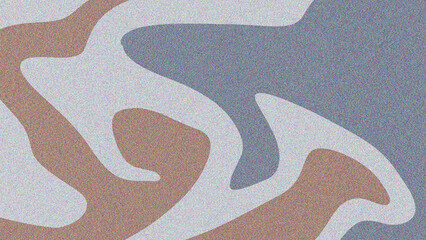 Abstract terrazzo pattern with white, brown, and blue shapes and texture