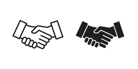 Handshake icon concept vector illustration. logotype icon designs