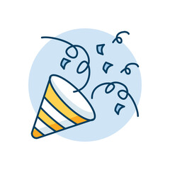 Confetti icon clean and modern vector illustration