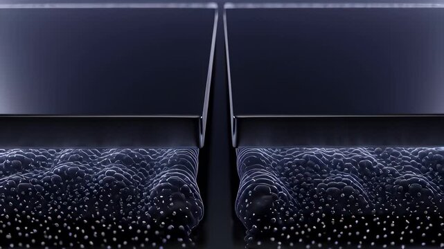 Casimir Effect Visualization: Quantum Fluctuations Create Microscopic Attractive Force Between Parallel Plates in Scientific Physics Simulation