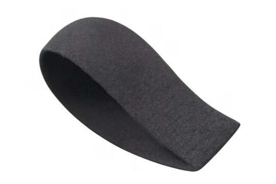 Black terry cloth headband, absorbing sweat. Isolated accessory for fitness and sports, perfect for workouts. Transparent background - Powered by Adobe