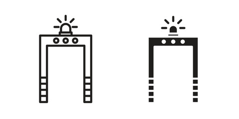 Metal detector icon concept vector illustration. logotype icon designs