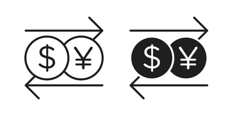 Money exchange icon concept vector illustration. logotype icon designs