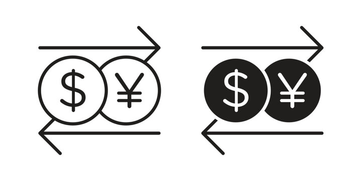 Money exchange icon concept vector illustration. logotype icon designs