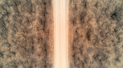 Drone highlighting dry vegetation patch considered high fire-risk region. 