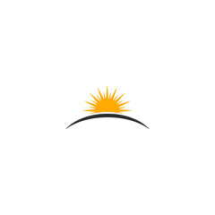 Sunrise logo Icon flat vector design