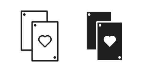 Playing cards icon concept vector illustration. logotype icon designs