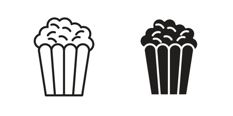 Popcorn icon concept vector illustration. logotype icon designs
