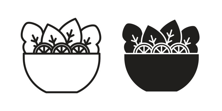 Salad icon concept vector illustration. logotype icon designs