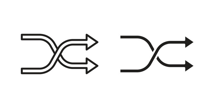 Shuffle icon concept vector illustration. logotype icon designs