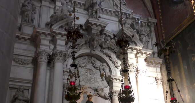 Interior view of Santa Maria Gloriosa dei Frari, venice
