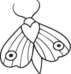 Traditional Butterfly Tattoo Stencil T-shirt Print