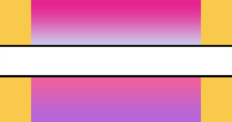 Obraz premium Modern abstract banner template with colorful pink purple gradient and central white copy space box