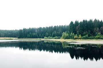 Fototapeta premium Scenic Lake in a National Park Surrounded by Nature