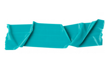 Ripped torn paper adhesive blue masking tape on transparent background
