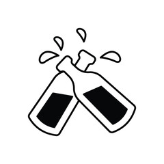Cheers icon clean and modern vector illustration
