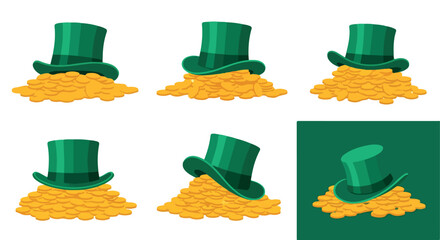 Leprechaun hat with gold coins