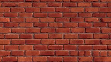 Fototapeta premium Red brick wall texture in sunlit environment. AI image